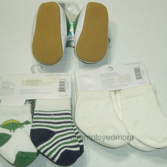 Baby Boys Socks Shoes Dinosaur 11 Items Lot Mighty Cute a Saurus NB - Picture 5 of 8